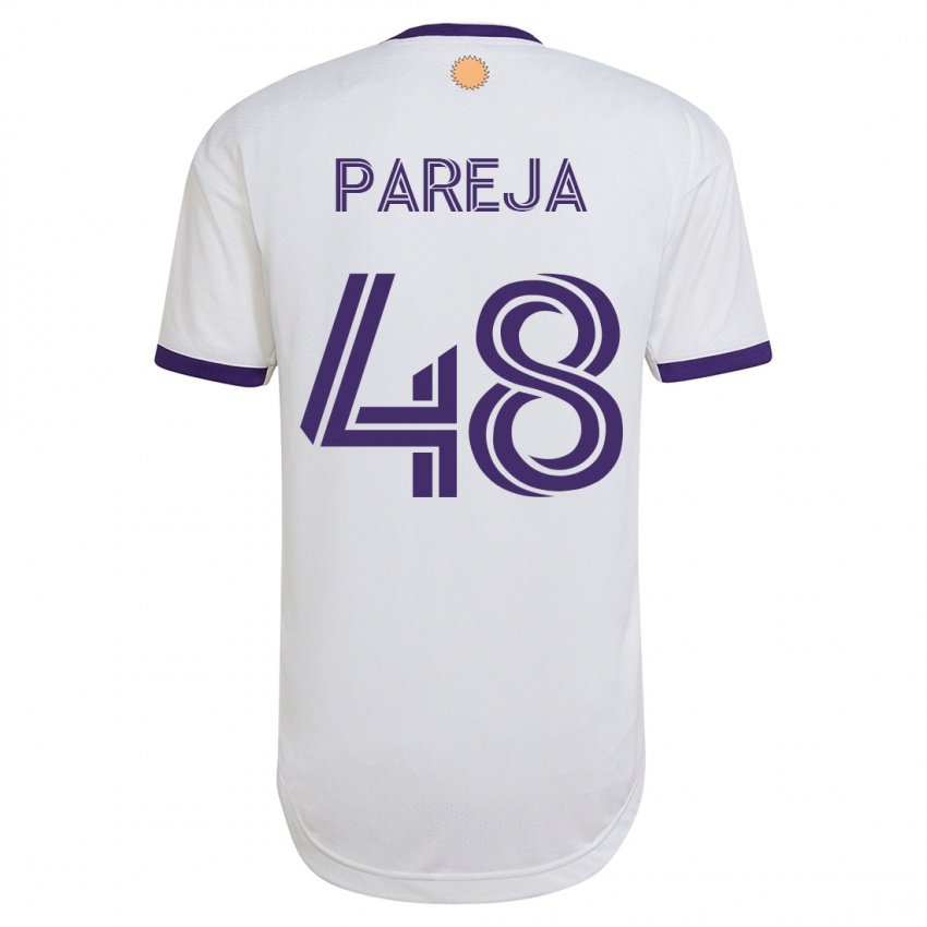 Kobiety Diego Pareja #48 Biały Wyjazdowa Koszulka 2023/24 Koszulki Klubowe