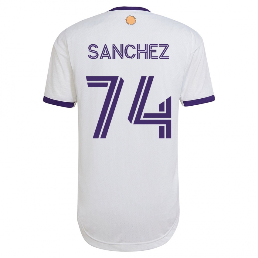 Kobiety Fernando Sanchez #74 Biały Wyjazdowa Koszulka 2023/24 Koszulki Klubowe