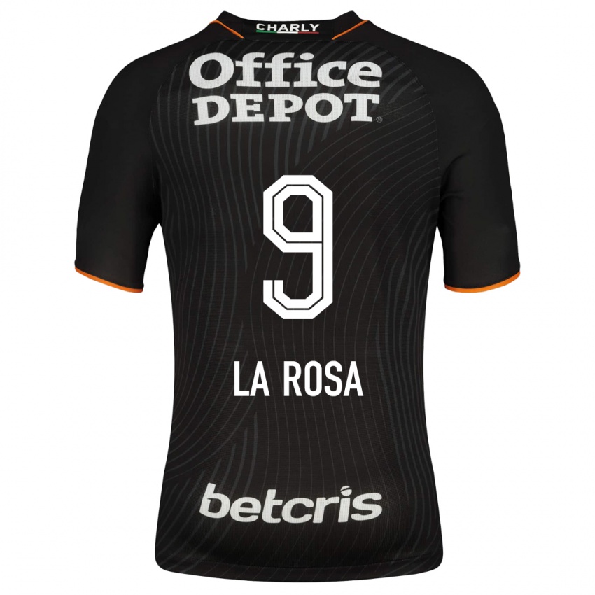 Kobiety Roberto De La Rosa #9 Czarny Wyjazdowa Koszulka 2023/24 Koszulki Klubowe