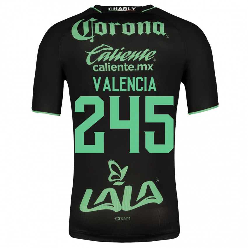 Kobiety Álex Valencia #245 Czarny Wyjazdowa Koszulka 2023/24 Koszulki Klubowe