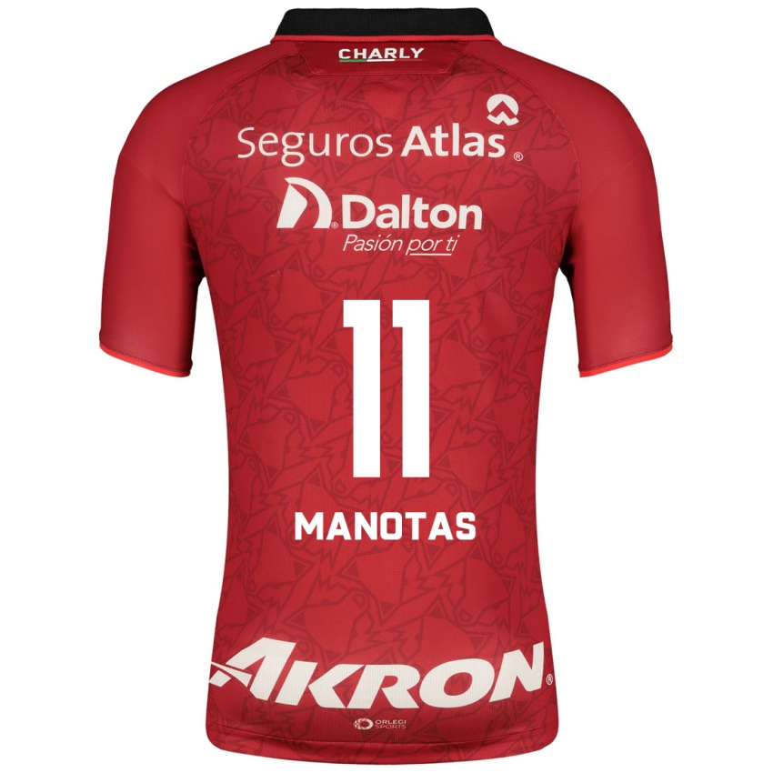 Kobiety Mauro Manotas #11 Czerwony Wyjazdowa Koszulka 2023/24 Koszulki Klubowe