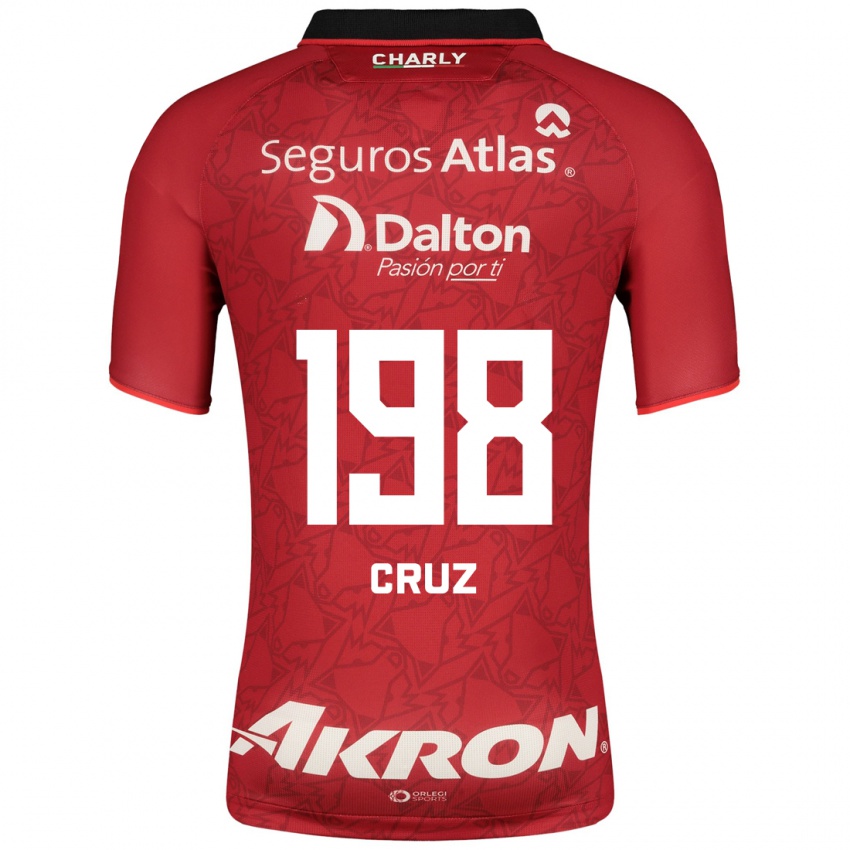 Kobiety Carlos Cruz #198 Czerwony Wyjazdowa Koszulka 2023/24 Koszulki Klubowe