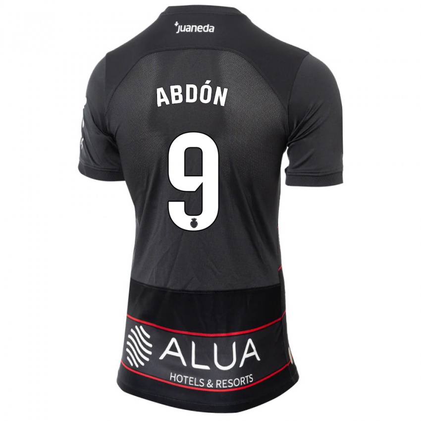 Kobiety Abdón Prats #9 Czarny Wyjazdowa Koszulka 2023/24 Koszulki Klubowe