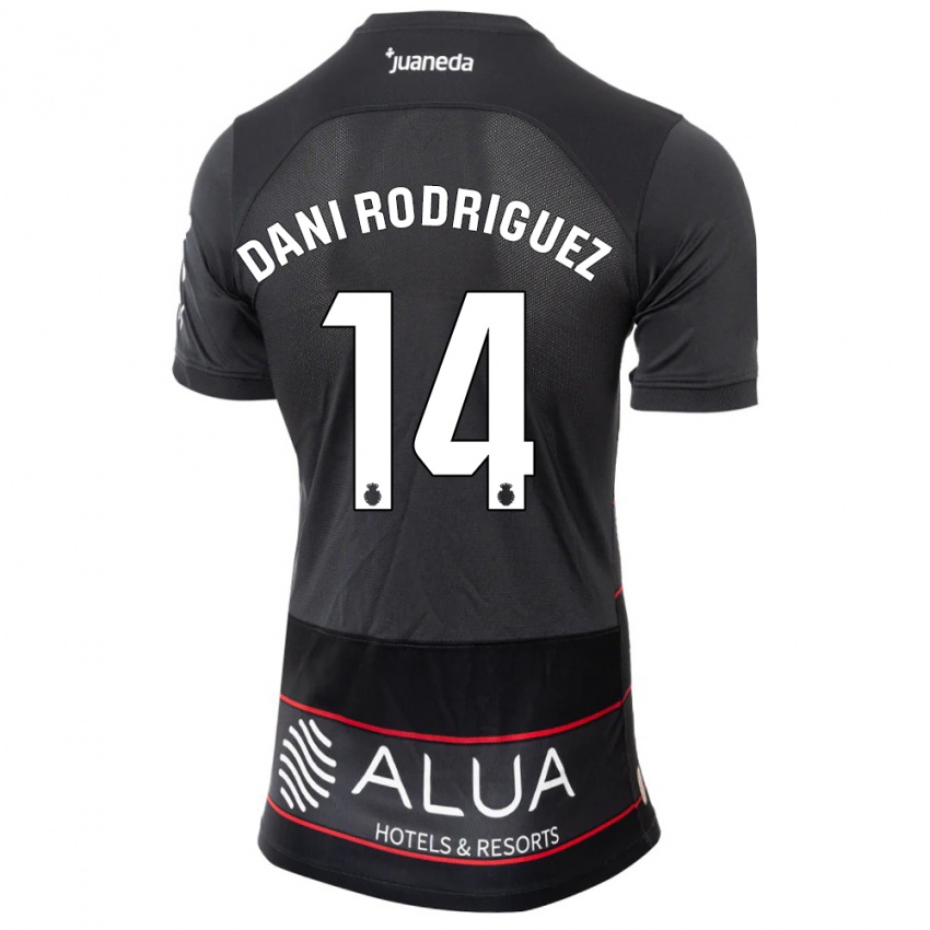 Kobiety Dani Rodríguez #14 Czarny Wyjazdowa Koszulka 2023/24 Koszulki Klubowe