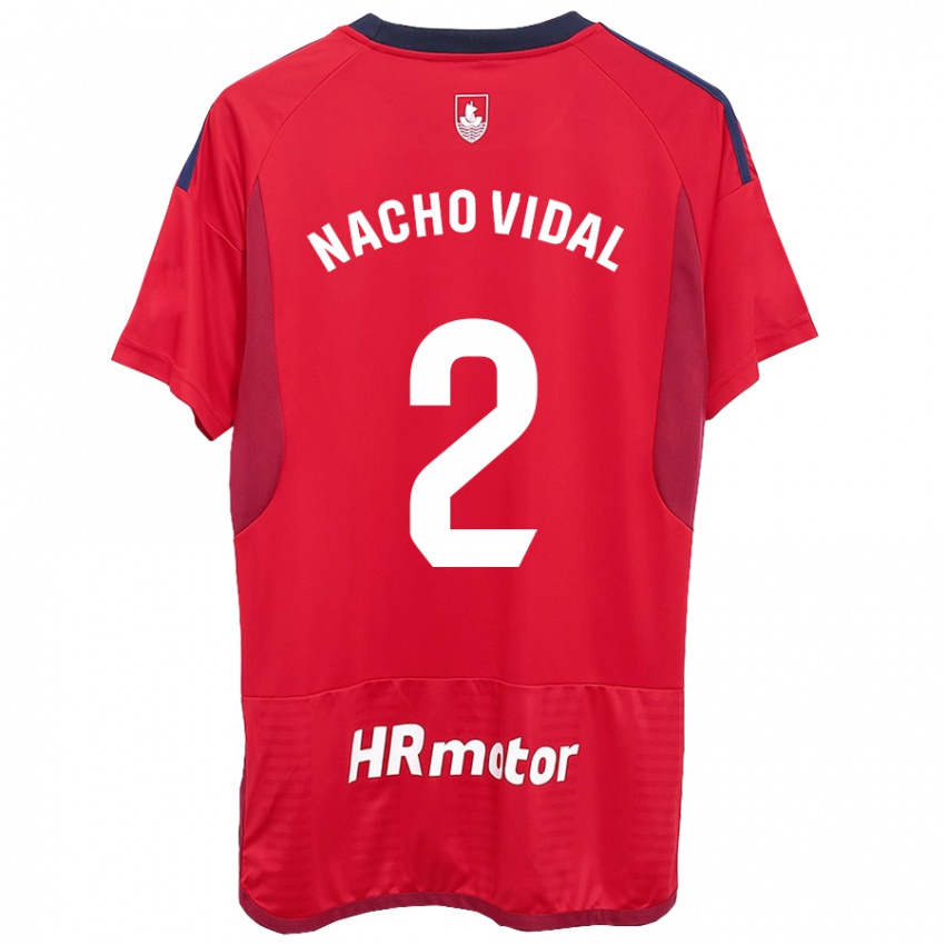 Dzieci Nacho Vidal #2 Czerwony Domowa Koszulka 2023/24 Koszulki Klubowe