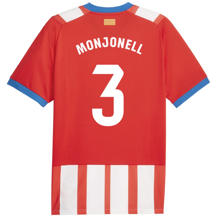 Dzieci Eric Monjonell #3 Czerwony Biały Domowa Koszulka 2023/24 Koszulki Klubowe