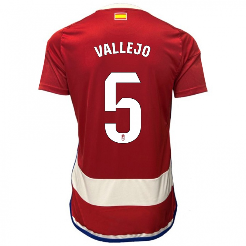 Dzieci Jesus Vallejo #5 Czerwony Domowa Koszulka 2023/24 Koszulki Klubowe