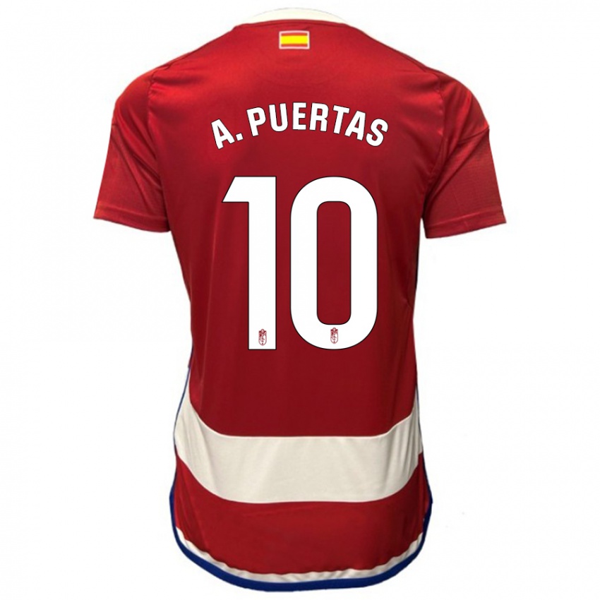 Dzieci Antonio Puertas #10 Czerwony Domowa Koszulka 2023/24 Koszulki Klubowe