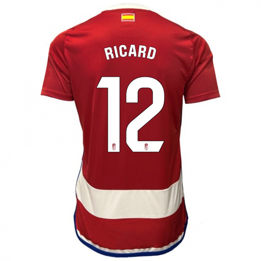 Dzieci Ricard Sanchez #12 Czerwony Domowa Koszulka 2023/24 Koszulki Klubowe