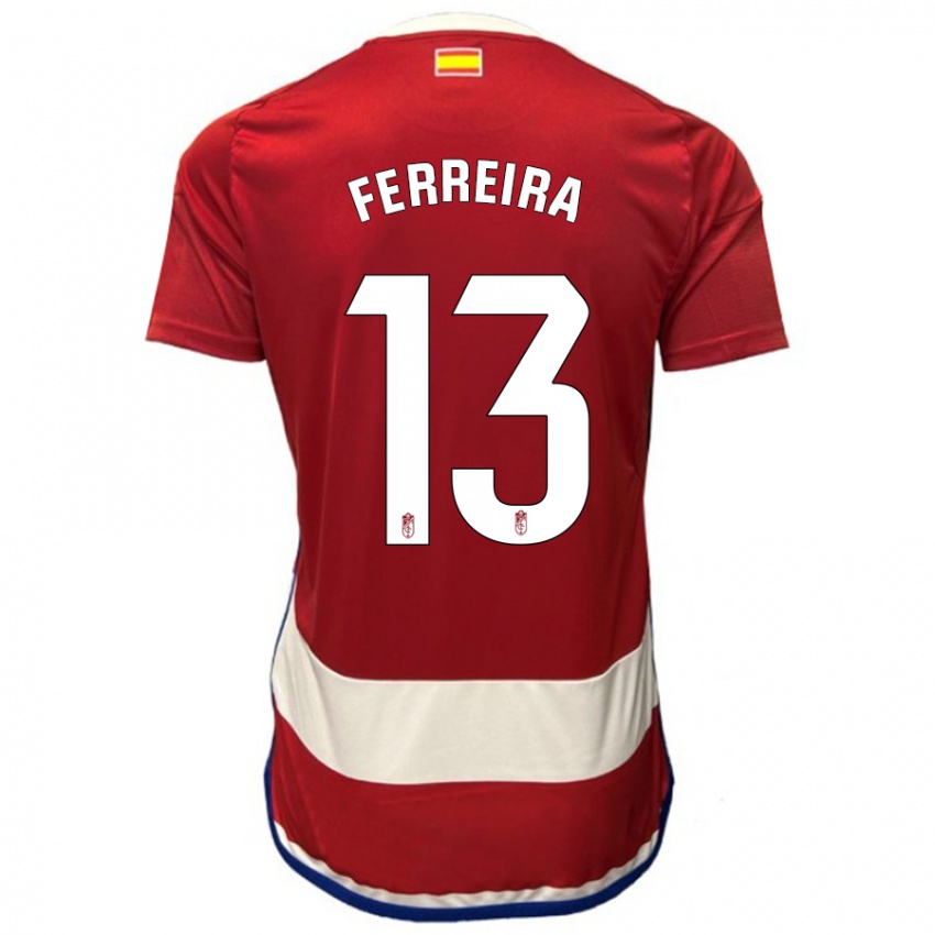 Dzieci André Ferreira #13 Czerwony Domowa Koszulka 2023/24 Koszulki Klubowe