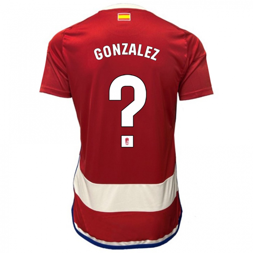 Dzieci Paco González #0 Czerwony Domowa Koszulka 2023/24 Koszulki Klubowe