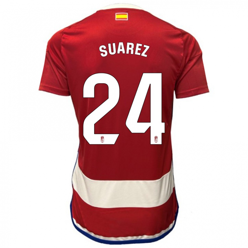 Dzieci Carlota Suárez #24 Czerwony Domowa Koszulka 2023/24 Koszulki Klubowe