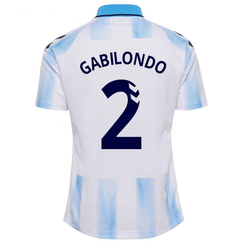 Dzieci Jokin Gabilondo #2 Biało Niebieski Domowa Koszulka 2023/24 Koszulki Klubowe