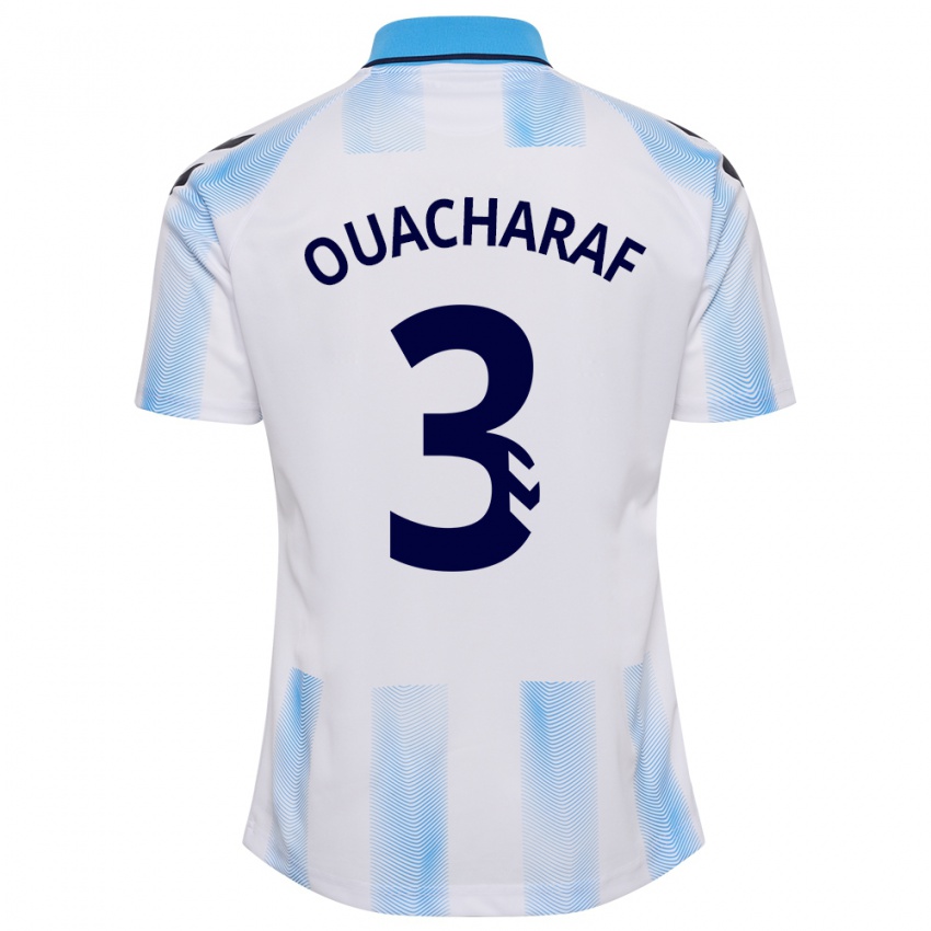 Dzieci Bilal Ouacharaf #3 Biało Niebieski Domowa Koszulka 2023/24 Koszulki Klubowe