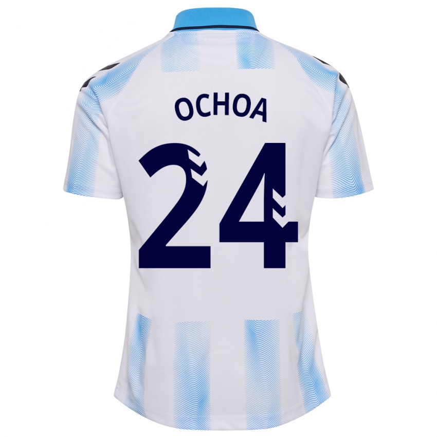 Dzieci Aarón Ochoa #24 Biało Niebieski Domowa Koszulka 2023/24 Koszulki Klubowe