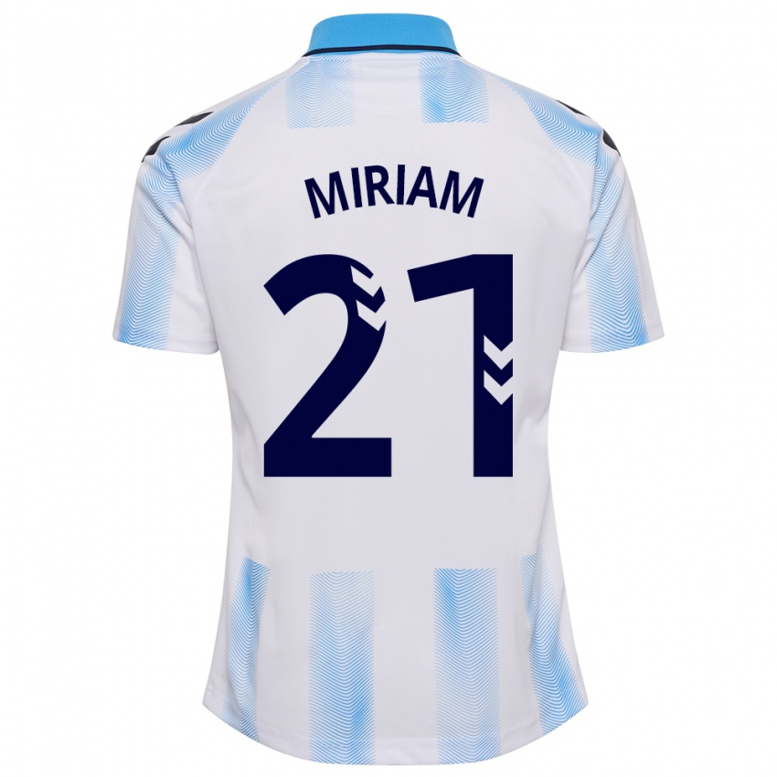 Dzieci Miriam #21 Biało Niebieski Domowa Koszulka 2023/24 Koszulki Klubowe