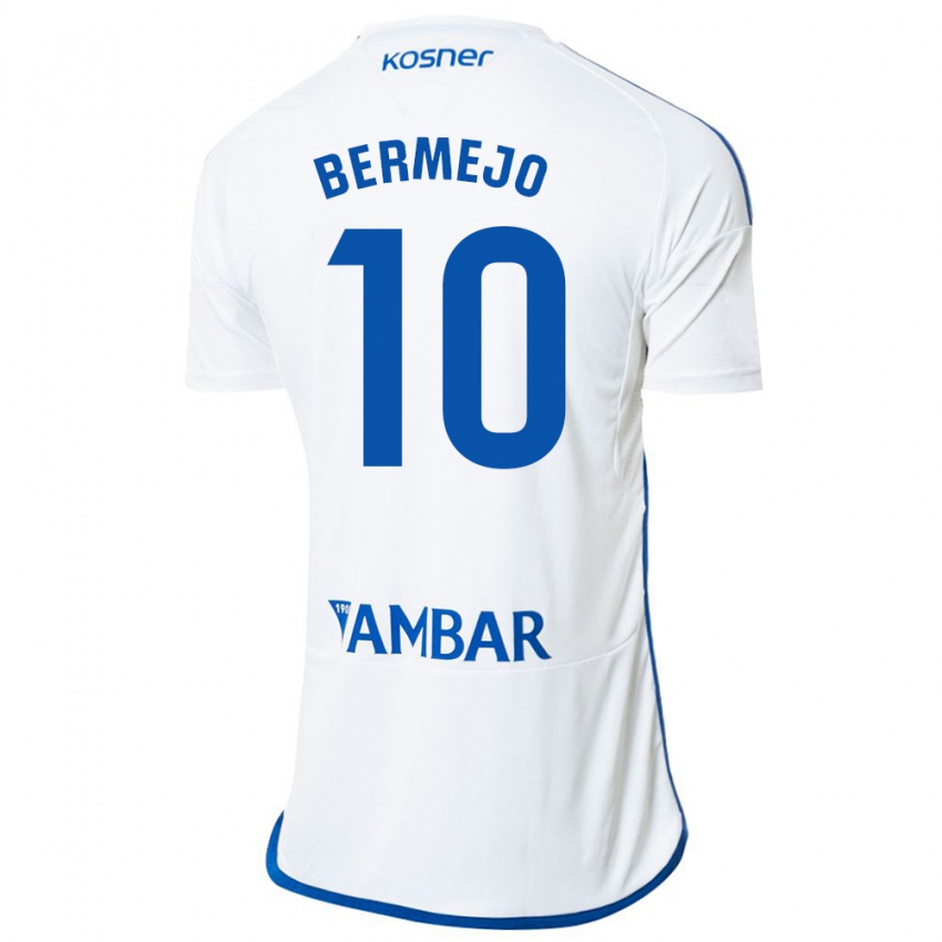 Dzieci Sergio Bermejo #10 Biały Domowa Koszulka 2023/24 Koszulki Klubowe