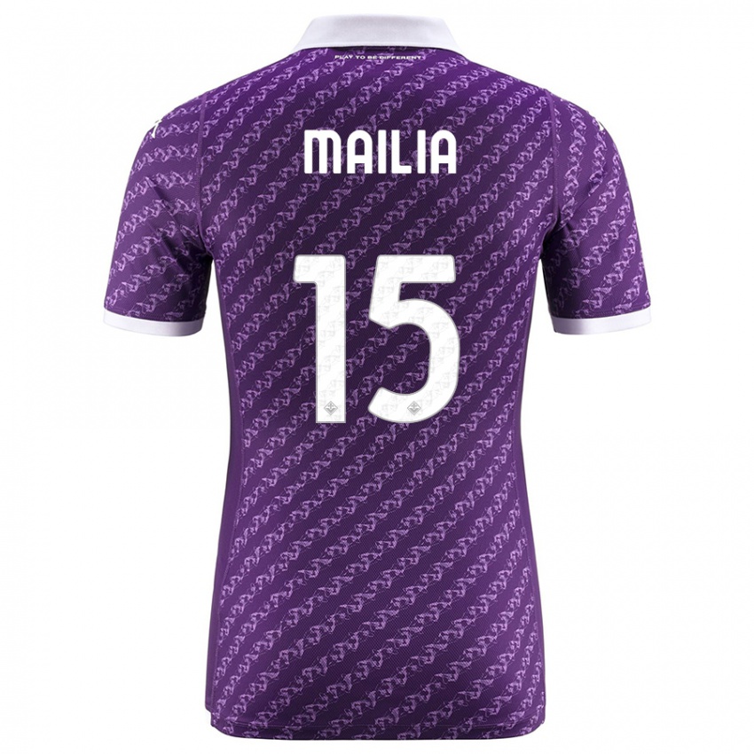 Dzieci Siria Mailia #15 Fioletowy Domowa Koszulka 2023/24 Koszulki Klubowe