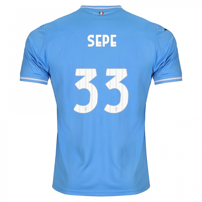 Dzieci Luigi Sepe #33 Niebieski Domowa Koszulka 2023/24 Koszulki Klubowe