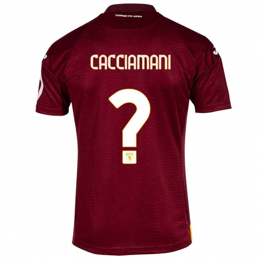 Dzieci Alessio Cacciamani #0 Ciemno Czerwony Domowa Koszulka 2023/24 Koszulki Klubowe