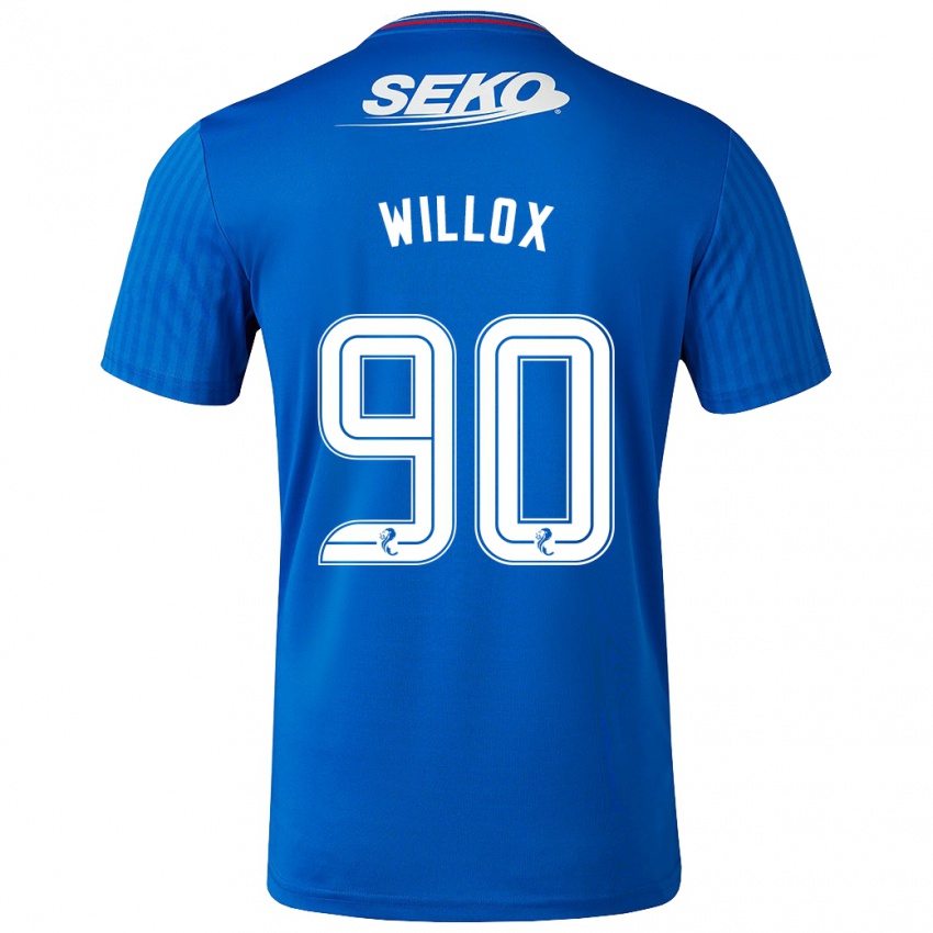 Dzieci Kieron Willox #90 Niebieski Domowa Koszulka 2023/24 Koszulki Klubowe