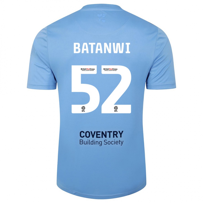 Dzieci Tristen Batanwi #52 Niebieskie Niebo Domowa Koszulka 2023/24 Koszulki Klubowe