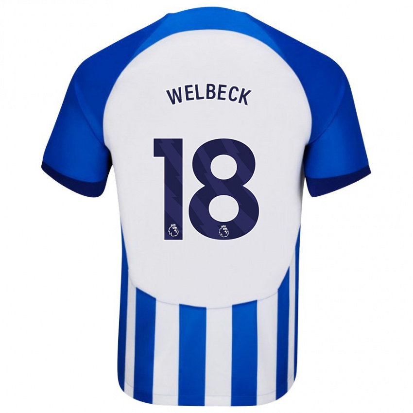 Dzieci Danny Welbeck #18 Niebieski Domowa Koszulka 2023/24 Koszulki Klubowe