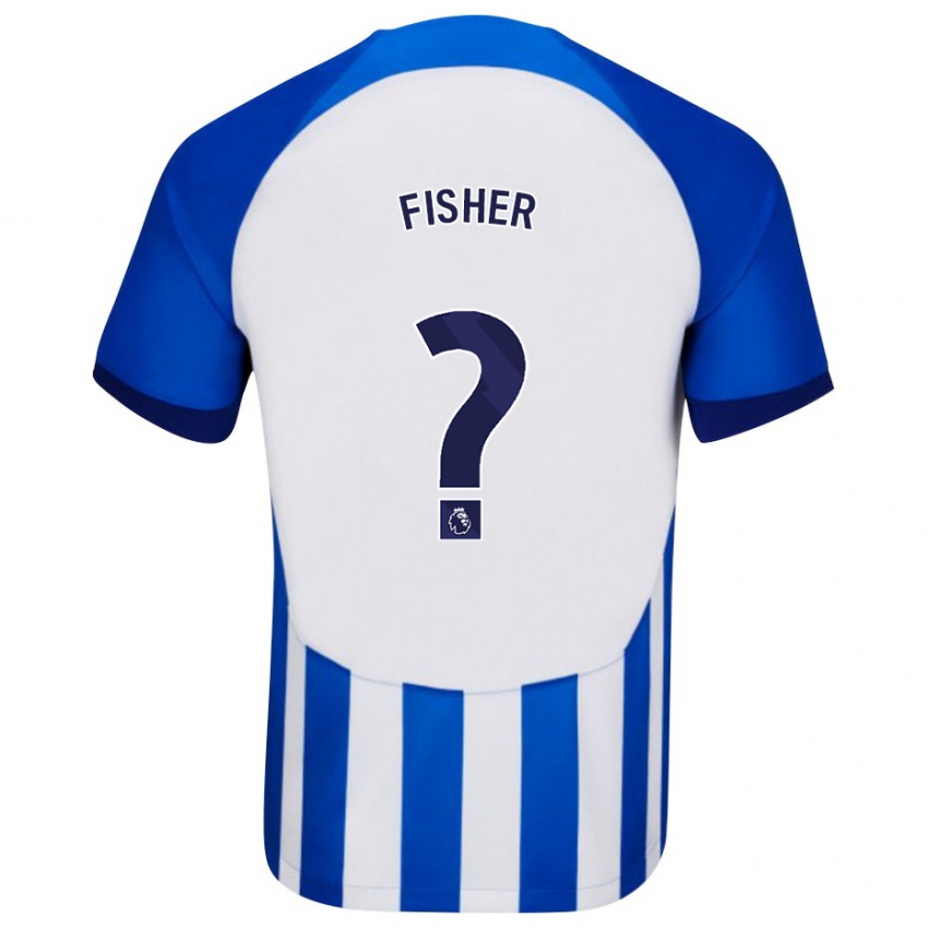 Dzieci Hugo Fisher #0 Niebieski Domowa Koszulka 2023/24 Koszulki Klubowe