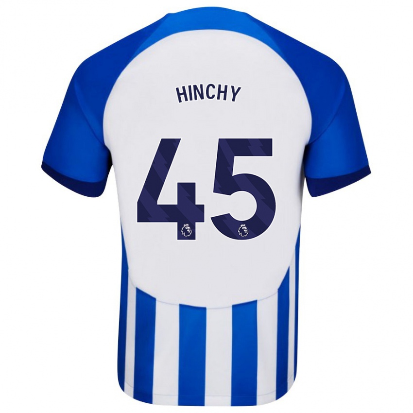 Dzieci Jack Hinchy #45 Niebieski Domowa Koszulka 2023/24 Koszulki Klubowe