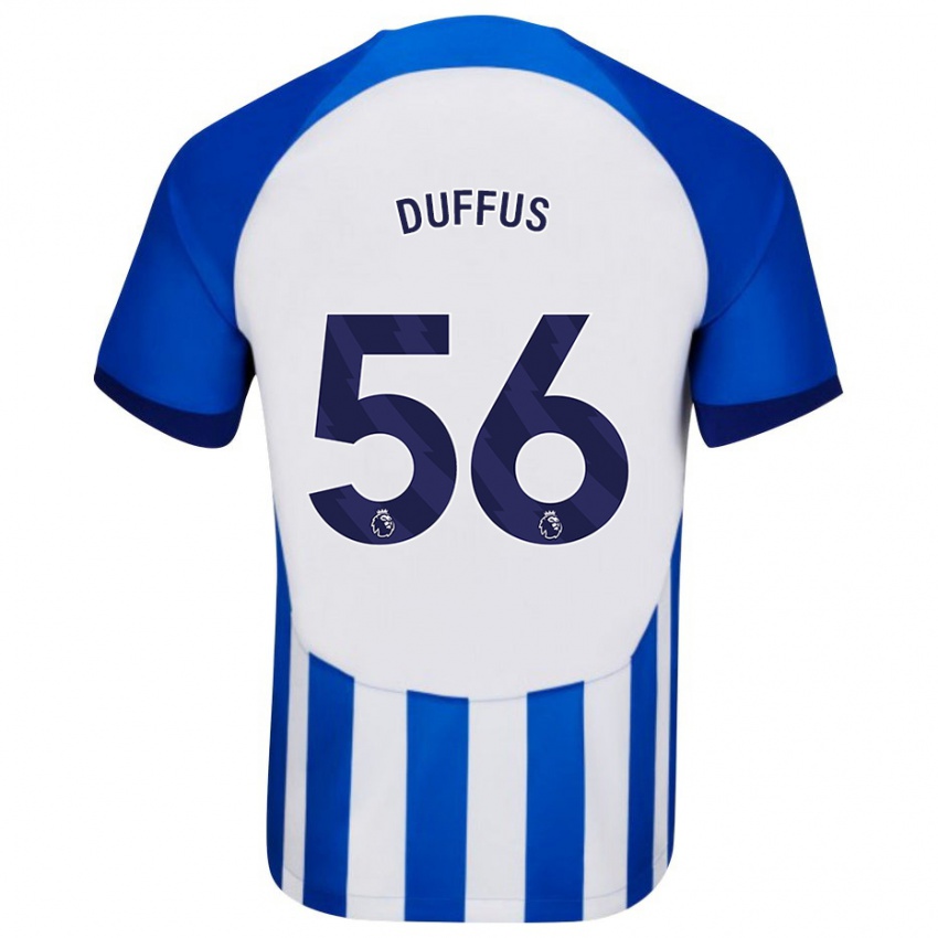 Dzieci Josh Duffus #56 Niebieski Domowa Koszulka 2023/24 Koszulki Klubowe