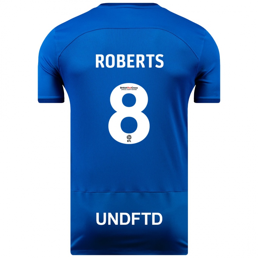 Dzieci Tyler Roberts #8 Niebieski Domowa Koszulka 2023/24 Koszulki Klubowe