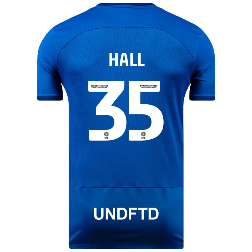 Dzieci George Hall #35 Niebieski Domowa Koszulka 2023/24 Koszulki Klubowe