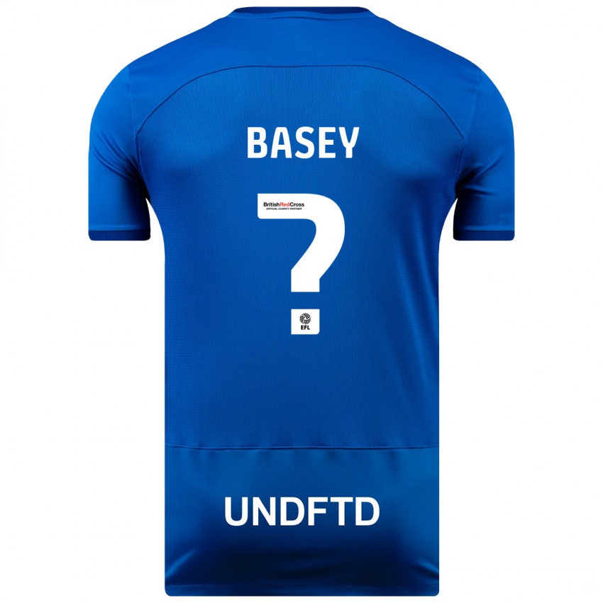 Dzieci Oliver Basey #0 Niebieski Domowa Koszulka 2023/24 Koszulki Klubowe