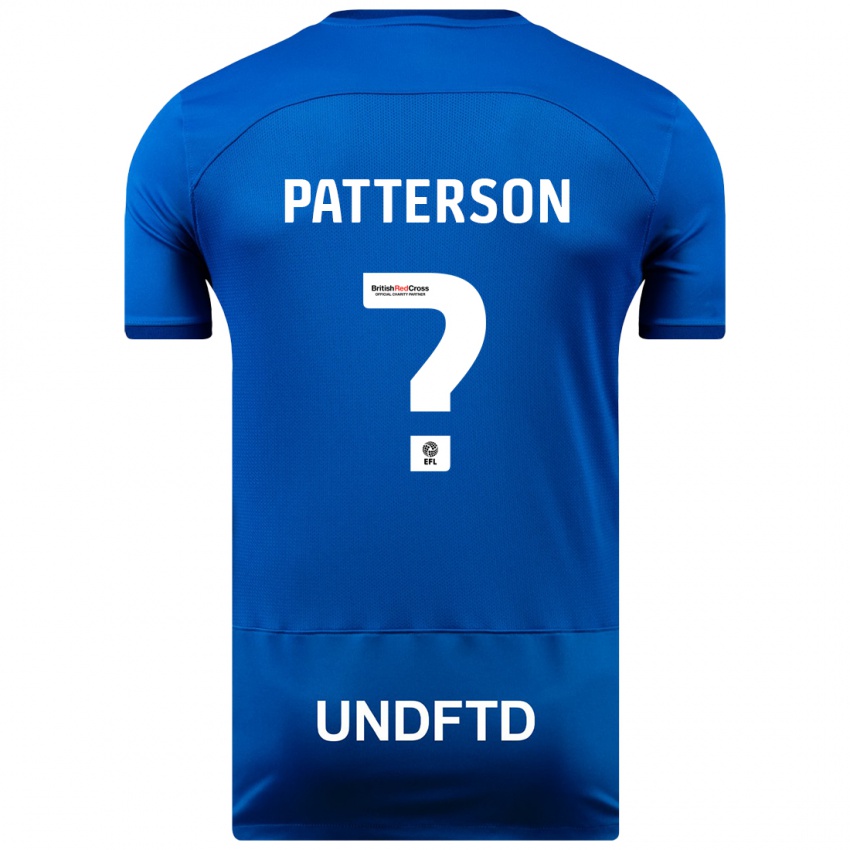 Dzieci Rico Patterson #0 Niebieski Domowa Koszulka 2023/24 Koszulki Klubowe