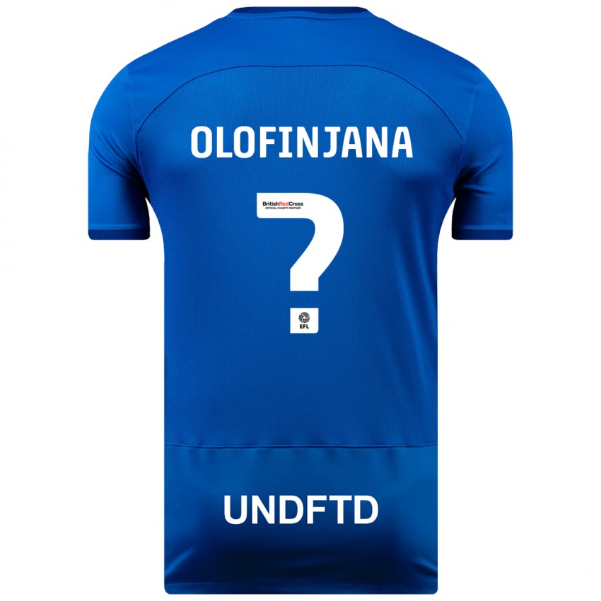 Dzieci Femi Olofinjana #0 Niebieski Domowa Koszulka 2023/24 Koszulki Klubowe
