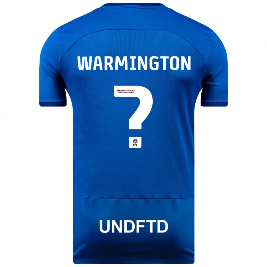 Dzieci Tyrese Warmington #0 Niebieski Domowa Koszulka 2023/24 Koszulki Klubowe
