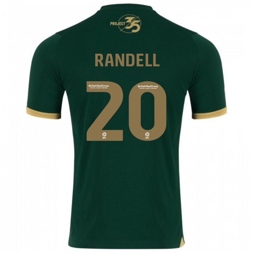 Dzieci Adam Randell #20 Zielony Domowa Koszulka 2023/24 Koszulki Klubowe
