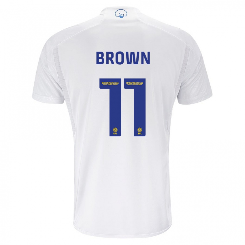 Dzieci Abbie Brown #11 Biały Domowa Koszulka 2023/24 Koszulki Klubowe