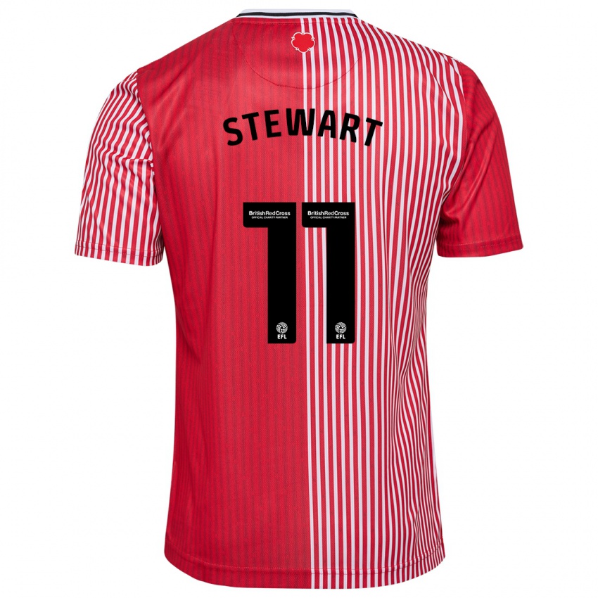 Dzieci Ross Stewart #11 Czerwony Domowa Koszulka 2023/24 Koszulki Klubowe