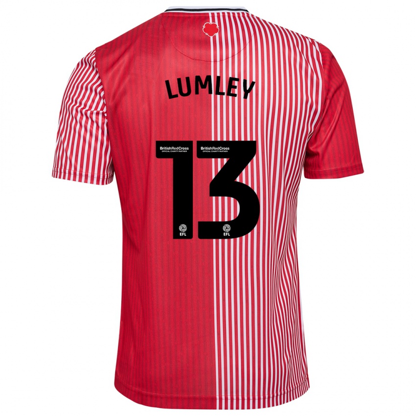 Dzieci Joe Lumley #13 Czerwony Domowa Koszulka 2023/24 Koszulki Klubowe