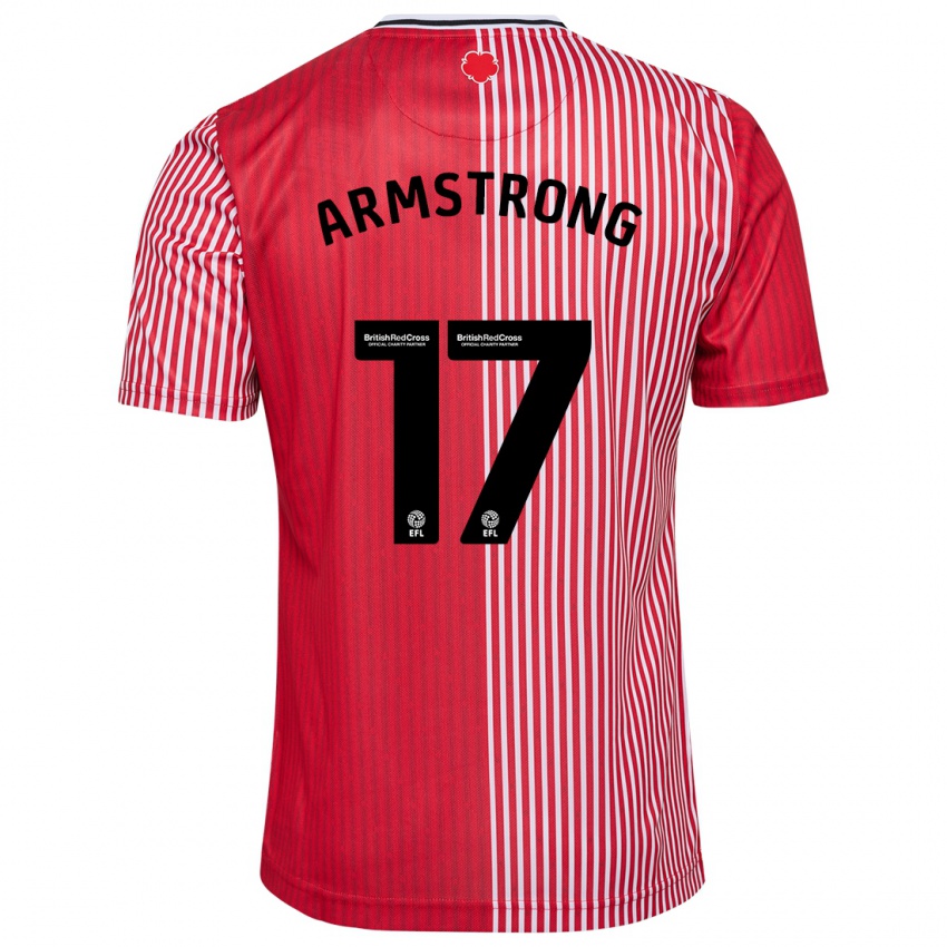 Dzieci Stuart Armstrong #17 Czerwony Domowa Koszulka 2023/24 Koszulki Klubowe