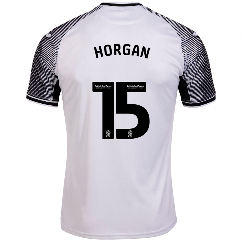 Dzieci Gwenan Horgan #15 Biały Domowa Koszulka 2023/24 Koszulki Klubowe
