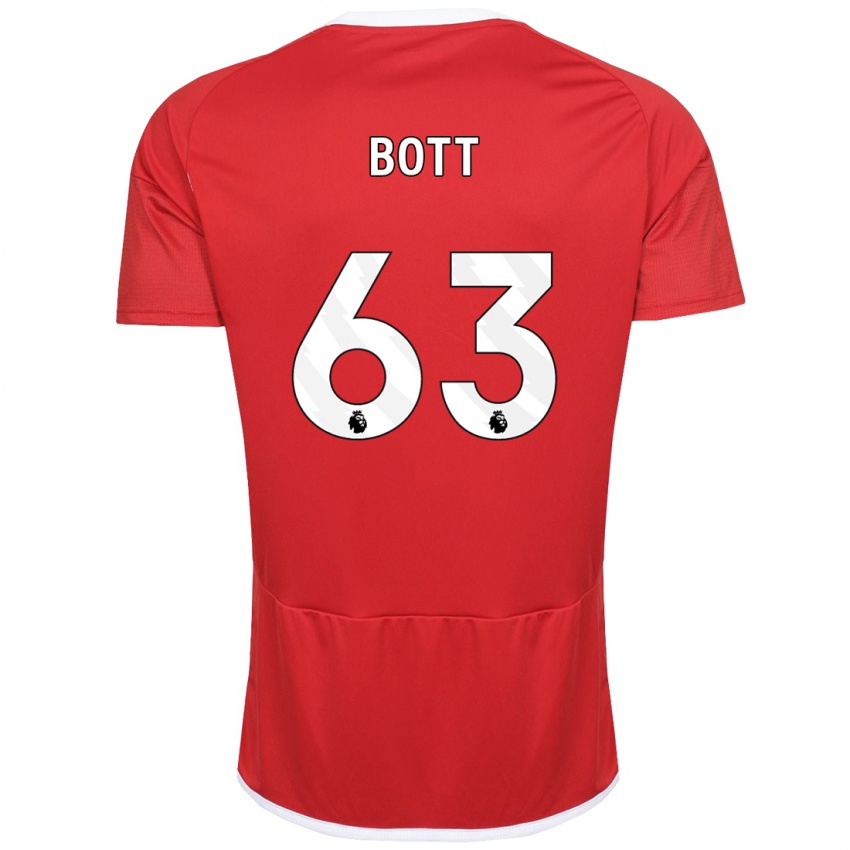 Dzieci Aaron Bott #63 Czerwony Domowa Koszulka 2023/24 Koszulki Klubowe
