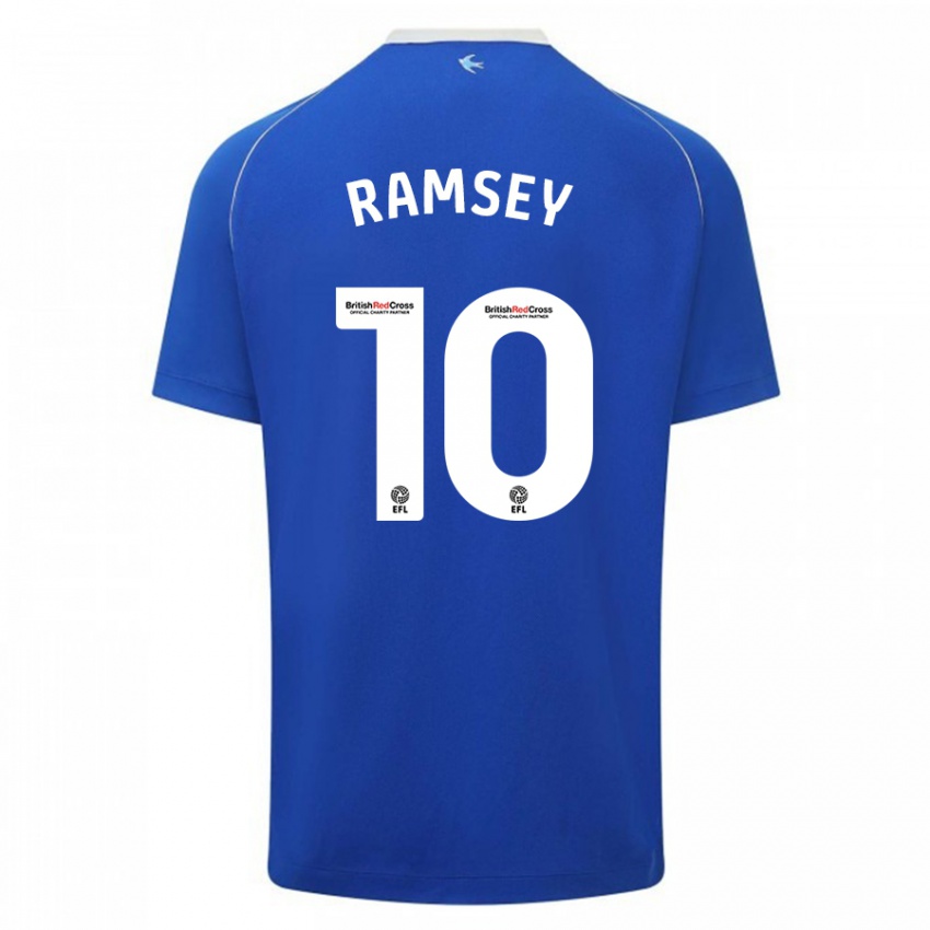 Dzieci Aaron Ramsey #10 Niebieski Domowa Koszulka 2023/24 Koszulki Klubowe