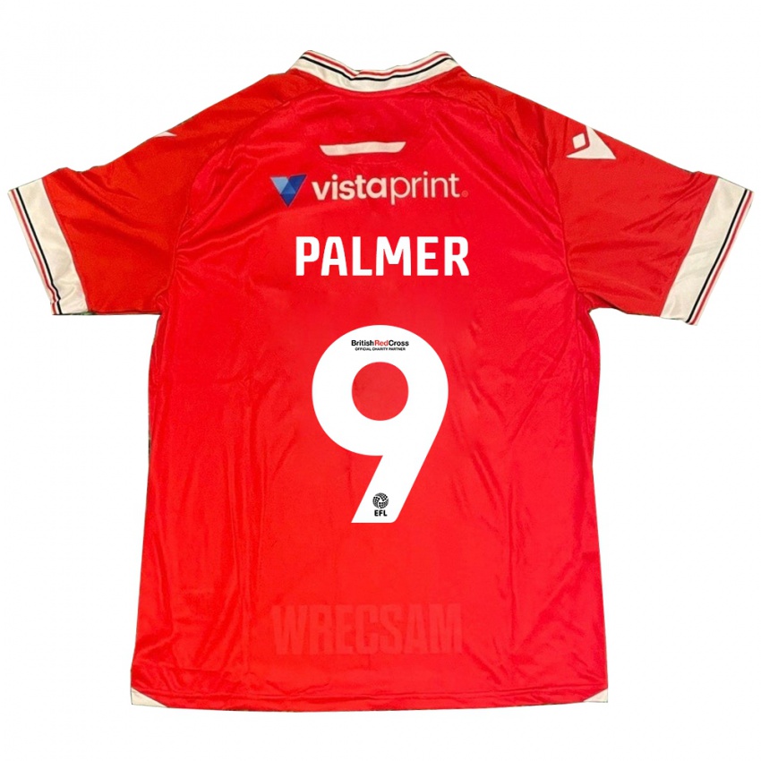 Dzieci Ollie Palmer #9 Czerwony Domowa Koszulka 2023/24 Koszulki Klubowe