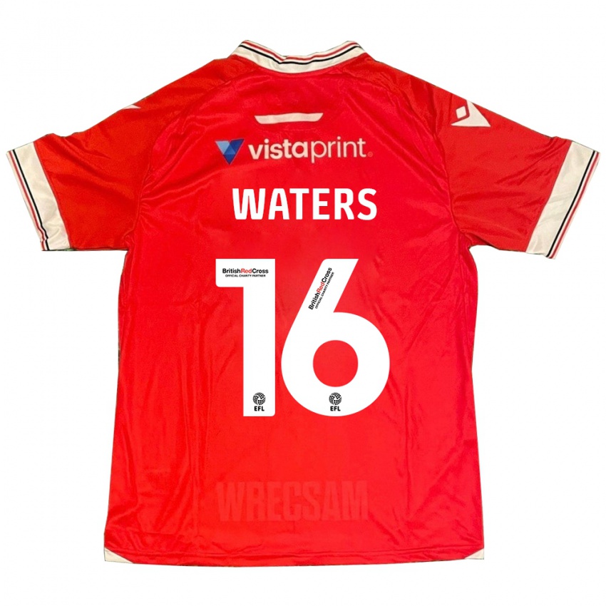 Dzieci Billy Waters #16 Czerwony Domowa Koszulka 2023/24 Koszulki Klubowe