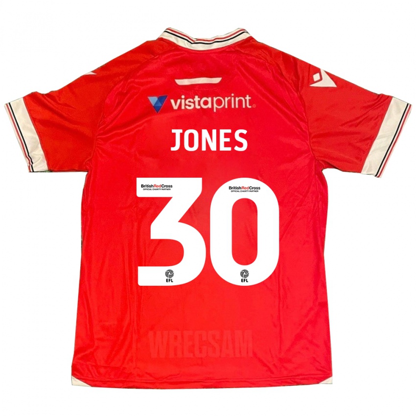 Dzieci James Jones #30 Czerwony Domowa Koszulka 2023/24 Koszulki Klubowe
