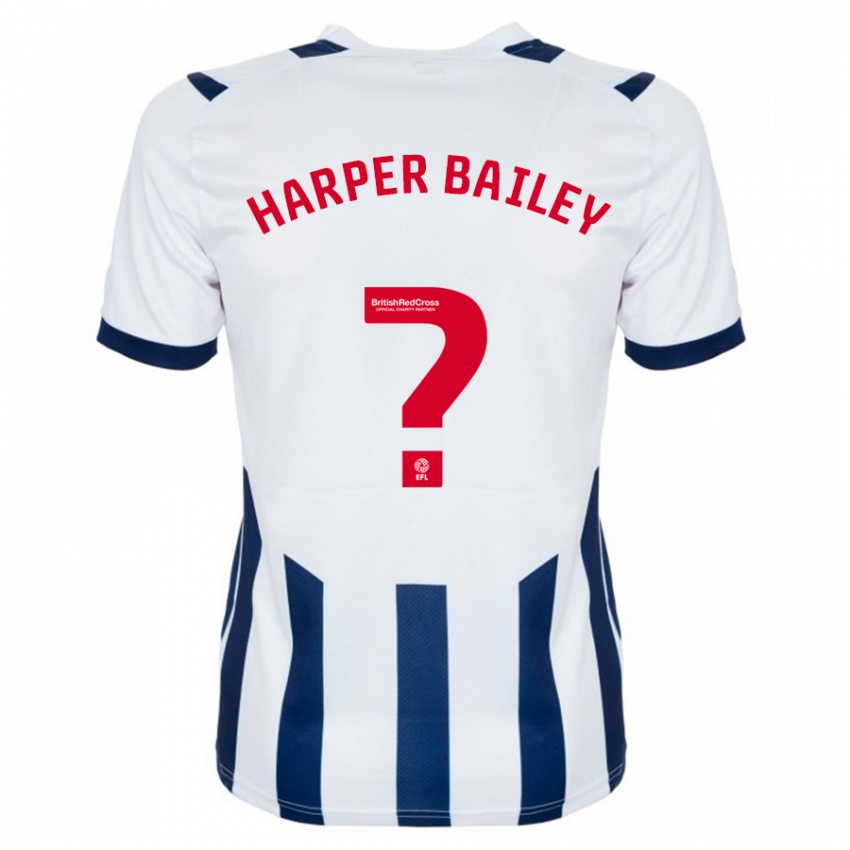 Dzieci Aaron Harper-Bailey #0 Biały Domowa Koszulka 2023/24 Koszulki Klubowe