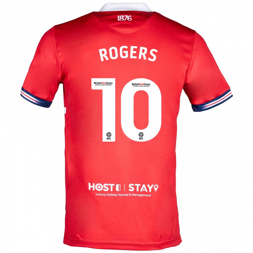Dzieci Morgan Rogers #10 Czerwony Domowa Koszulka 2023/24 Koszulki Klubowe