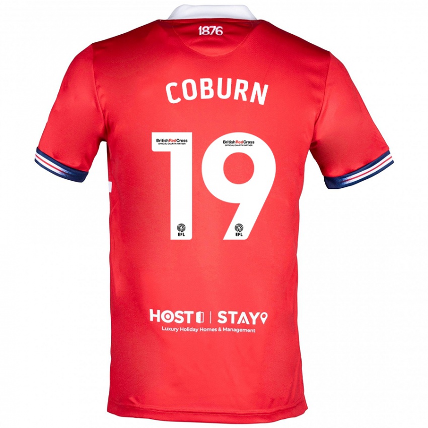 Dzieci Josh Coburn #19 Czerwony Domowa Koszulka 2023/24 Koszulki Klubowe
